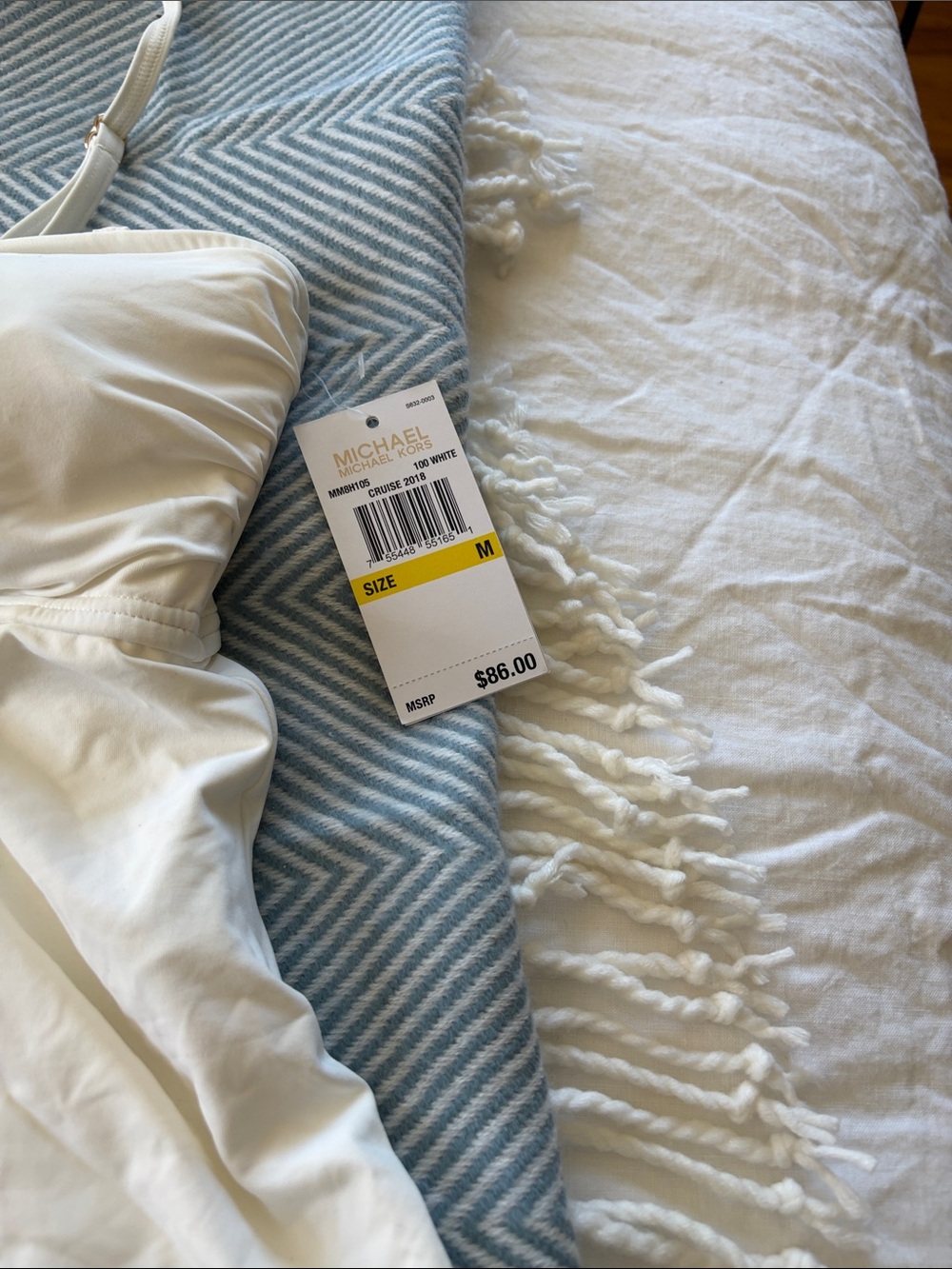 Michael Kors White Bandeau Tankini Set - Picture 2 of 9